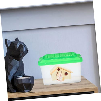 SUPVOX 2pcs Portable Reptile Carrier Handheld Transparent Fish Tank Secure Lid for Bearded Dragons Turtles and Small Pets for Travel and Breeding