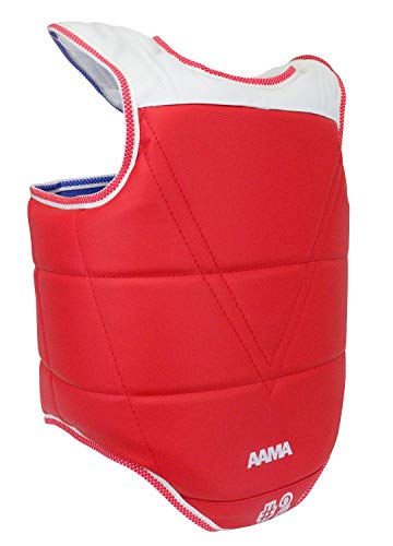 AAMA Solid Reversible Olympic Style Taekwondo Chest Guard Protector - size: 1