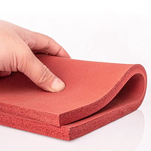 1pcs Red Silicone Foam Board, Super Soft Sponge Foam Board High Temperature Resistant Pad, Pressing Mat Laminating Machine Silicone Pad(500 x 500 x 4mm) - size: 500 x 500 x 4mm