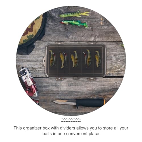 ibasenice 1pc Double-side Fishing Supplies Storage Box Outdoor Fishing Lures Container Removable Inserts Space-saving Design for Easy Organization and Transport