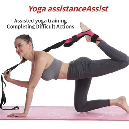 1pc Yoga Leg Stretching Band Flexibility Rehabilitation Fitness Plantar Fasciitis Training Belt Foot Care for Plantar Fasciitis, Heel Spurs and Achilles Ten - color: Black