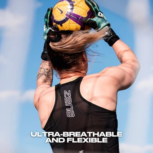 Zena Sport - Adult Chest Protector Vest for Women - Front Zip Padded Compression Vest - for Contact Sports, Lacrosse, & More - size: XX-Large