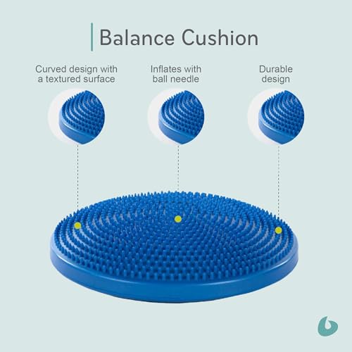 Balanced Body Balance Cushion, Pilates Stability Cushion, Inflatable Disc for Balance Exercises and Muscle Release, Exercise Equipment for Home Gym or Pilates Studio Use