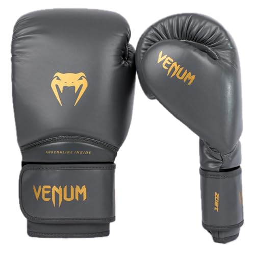 Venum Contender Boxing Gloves - color: Grey/Gold, size: 14-Ounce, style: Contender 1.5