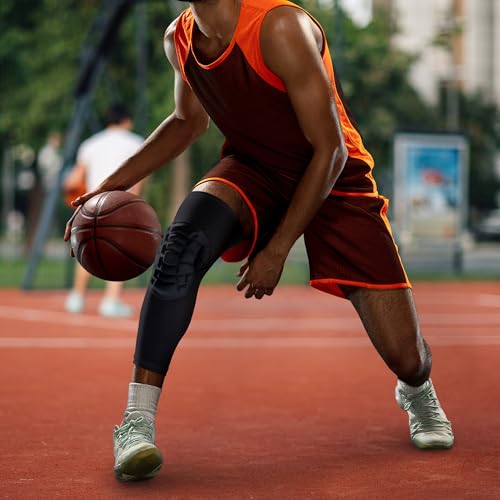 Knee Pads Compression Leg Sleeve Wrestling Volleyball Football Knee Pads, Knee Compression Sleeve for Youth Adult, 1 pair of Knee Sleeves ((#1) Black-2pcs,XLarge) - color: (#1) Black-2pcs, size: X-Large