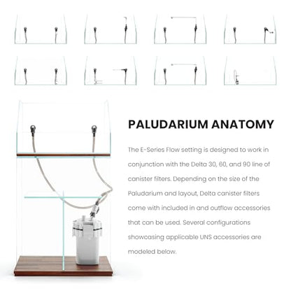 Ultum Nature Systems Rimless Paludarium - Ultra Clear Low Iron Glass with Mitired Edges, Bulkheads and Leveling Mat Inluded (5E) - style: 5E