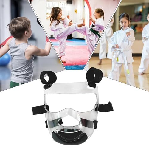 Boxing Headgear Clear Martial Arts Face Cover | Boxing Face Shield for Practitioners Students Beginners Boys Girls Teens Instructors Tournament Competition Gym