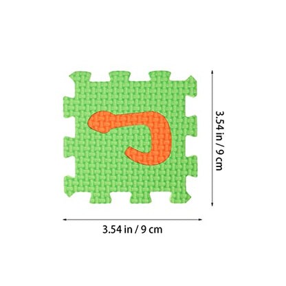 Arabic Alphabet Mat 36pcs Interlocking Alphabet Floor Crawling Play Mat Arabic Letter Learing Flooring Tiles for Bedroom Playroom