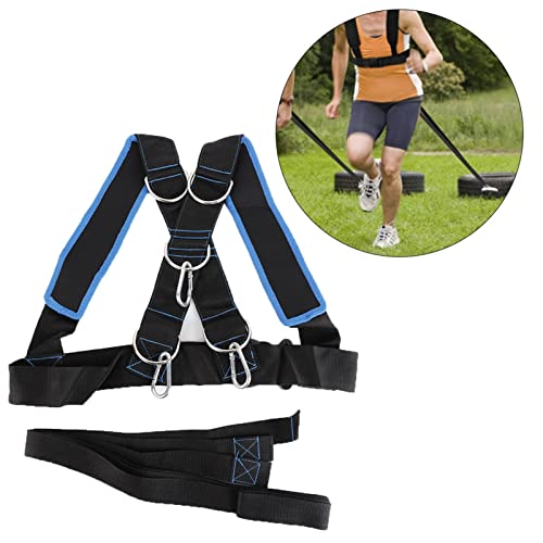 BORDSTRACT Sled Harness, Fitness Resistance Bands, Weight Speed Sled Workout Training Shoulder for Fitness Equipment