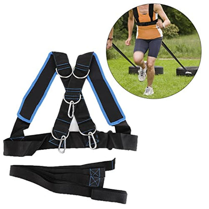 BORDSTRACT Sled Harness, Fitness Resistance Bands, Weight Speed Sled Workout Training Shoulder for Fitness Equipment