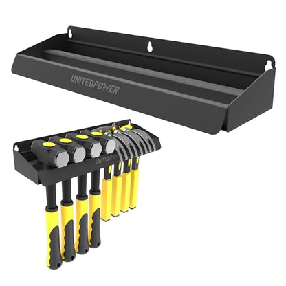UNITEDPOWER Hammer Holder, Wall Mount Storage Rack Organizer for Workshop, Shed, Garage, Home, Fit Most of Hammer or Small Tools - style: Hammer Holder