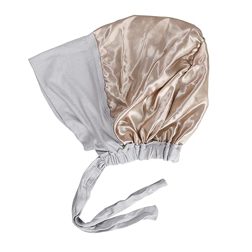 Women Under Hijab Cap Islamic Underscarf Turbans for Women Solid Color Hijab Bonnet Caps Muslim Scarf Inner Cap - color: White+light Grey