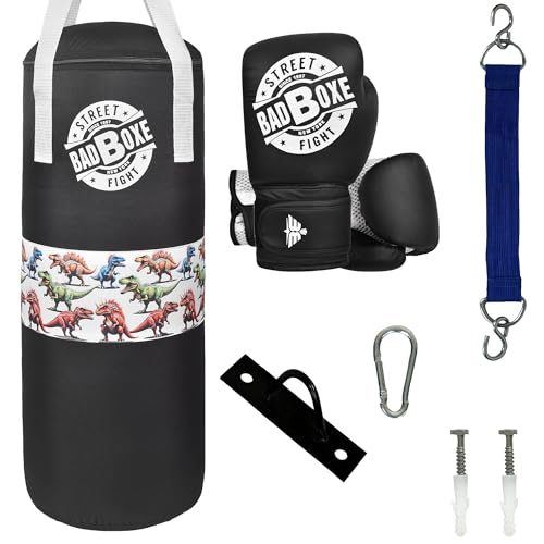Punching Bag w/Boxing Gloves | Junior 2FT Punching Bag Set with Mount & Hanger | Youth Punching Bag with Free Boxing Gloves for Boxing Training MMA BJJ Muay Thai Workout