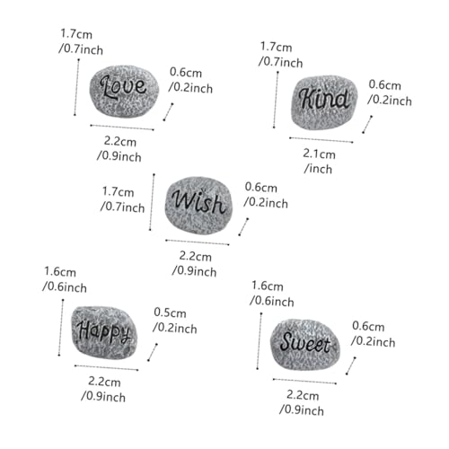 POPETPOP 5pcs Aquarium Decorative Gravel Mini Landscape Rocks for Flowerpot Fountain Garden