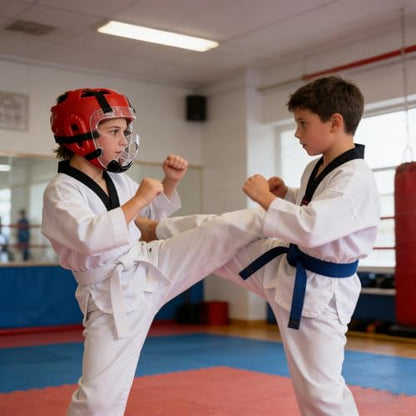 Boxing Headgear Clear Martial Arts Face Cover | Boxing Face Shield for Practitioners Students Beginners Boys Girls Teens Instructors Tournament Competition Gym
