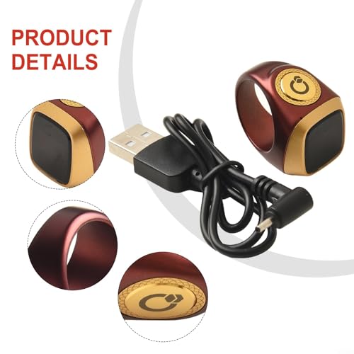 IQ-ibla Smart Zikr Ring Prayer Ring Smart Counter Smart Ring Waterproof Prayer Time Vibration Display Digital Azan Alarm Clock for Most People(20mm Curry Color)