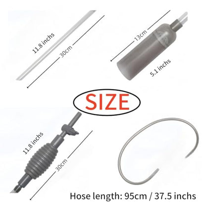 Aquarium Vacuum Gravel Cleaner, Aquarium Siphon, Aquarium Cleaning Tools, Fish Tank Cleaner, Long Hose & Cleaning 1.7m Long, Water Change and Sand Washing, Medium,Small - Fish Tanks