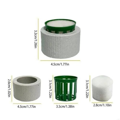 25 Sets Aquarium Water Plant Fixed Rings with Cotton Lining and Basket for Decoration
