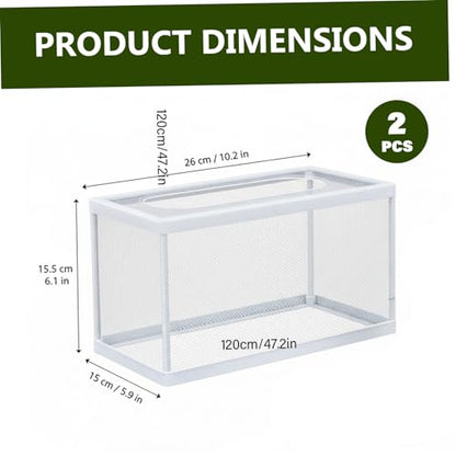 Aquarium Breeder Box, 2 Packs Aquarium Breeder Box, Large Fish Breeding with Suction Cups, Suspended Isolation Net for Fry, Guppy, Betta, Shrimp and Sick Fish