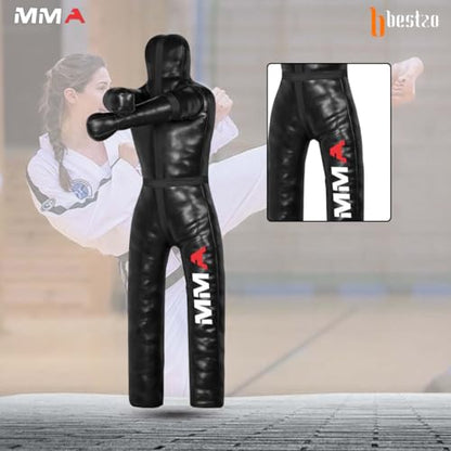 Bestzo MMA Grappling Dummy for Adult,Wrestling Dummy Jiu Jitsu, Judo Punching Bag Sparring Self Defense Training Dummy Black - Unfilled - size: 48 inches (4 ft)