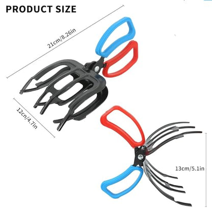 Fish Gripper Pliers 3 Claw Fish Gripper Fish Holder Tool Tong Grip Tackle Tool Control Forceps for Catch Fish Fishing Accessories Metal Fish Control Clamp, Black, Red, Blue