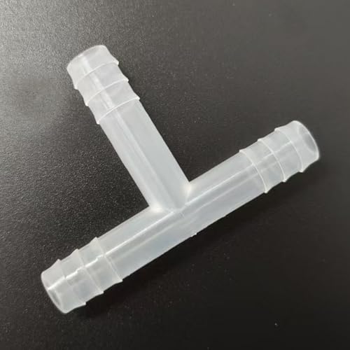 3 Way Tee Connector Equal Barbed T-Fitting 3 Way Hose Barb Adapter for Laboratory Biochemical Analytical Instruments Food Machinery Aquarium Equipment 100pc/pk (8.5mm 11/32'' 8T) - size: 8.5mm 11/32'' 8T