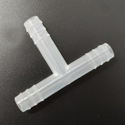 3 Way Tee Connector Equal Barbed T-Fitting 3 Way Hose Barb Adapter for Laboratory Biochemical Analytical Instruments Food Machinery Aquarium Equipment 100pc/pk (8.5mm 11/32'' 8T) - size: 8.5mm 11/32'' 8T