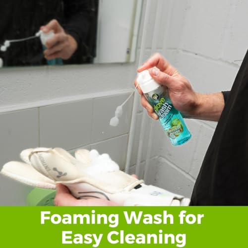 gloveglu Goalkeeper Gloves Wash & Foam | Specialized Foaming Wash Solution with DirTECH Latex Cleaning Formula | Deep Cleans Dirt & Sweat While Maintaining Grip and Glove Performance | 200ml - color: Tropical Punch