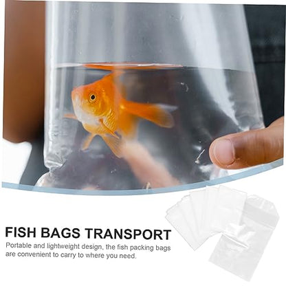 Toddmomy 50pcs Ornamental Fish Packing Bags Lightweight Fish Transport Containers for Aquarium Shipping and Safe for Live Transport