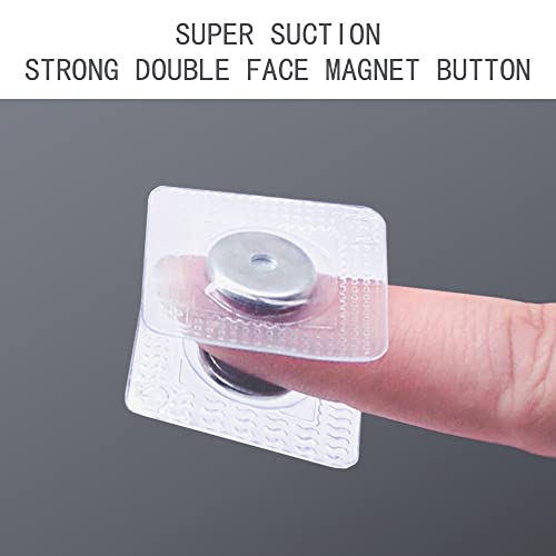 SEMINI Hidden Sew Magnetic Snap Invisible Hidden Sew in PVC Hidden Purse Closure for Fastener Handbag Cloth Clasp DIY Craft Sewing Tools (13mm) - size: 13mm,circular