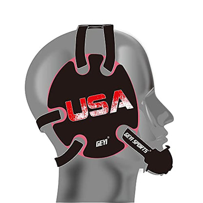 Wrestling Headgear with USA and Flag Wraps (Pink, Adult) - color: Pink, size: Adult