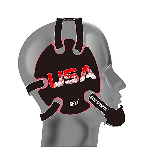 Wrestling Headgear with USA and Flag Wraps (Pink, Youth) - color: Pink, size: Youth