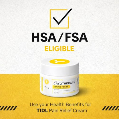 TIDL Cryotherapy Pain Relief Plant-Based Menthol Cream, 3 fl oz | Cooling Cream for Arthritis Joint Muscle Back Pain Relief Anti-Inflammatory Fast-Absorbing Full-Body Recovery - style: 3 Ounce
