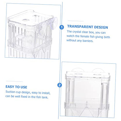 FOMIYES Isolation Box for Aquarium Juvenile Fish Separation Box 3pcs Fish Breeding Box Compact Design Easy to Install