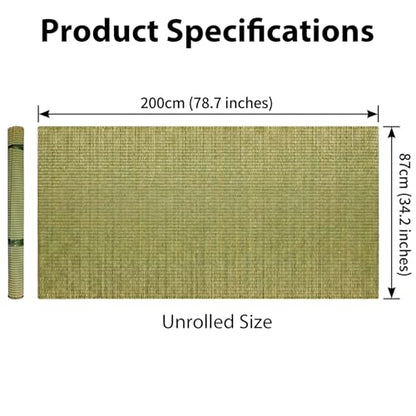 6 Pcs Tameshigiri Tatami Cutting Mats - Pre-Rolled & Pre-Tied Targets, 100% Igusa (Soft Rush) for Katana Sword Practice, Japanese Craftsmanship, 34" x 78"