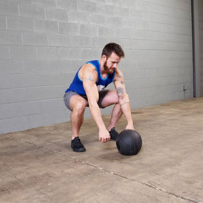 Body-Solid Tools (BSTTT15) Tire Tread Slam Ball, Non Bouncing Cardio Endurance Balls for Strength Training and Weight Loss Workout, Core Exercise and Home Gym Fitness, 15 lb