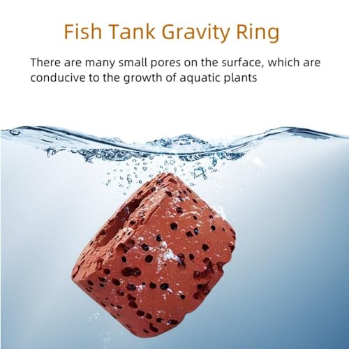 30 Pcs Aquatic Water Plant Fixed Rings, Aquarium Plant Anchors Fish Tank Plant Holder Rings Gravity Ring Fixed Cup, Landscape Ceramic Plant Pot Ring Tool Aquarium Decoration (30)