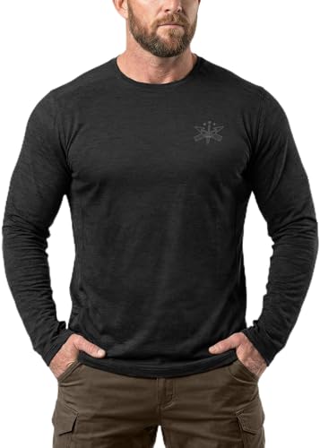 CQR Men's UPF 50+ Sun Protection Long Sleeve Quick Dry Athletic Shirts, Stretch Running Workout Hiking T-Shirts - color: Nightfall Black, size: 3X-Large