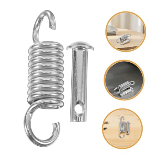HANABASS 2 Sets Hammock Chair Hanging Kit Heavy Duty Spring Extension Springs with Pin Carabiner Hook Versatile Use for Swings Porches and Balconies