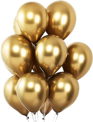 Voircoloria 66pcs Metallic Gold Latex Party Balloons, 12inch - color: 05 Metallic Gold, size: 12 inch - 66pcs