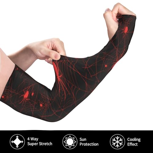 Cooling Arm Sleeves Cover Summer Sun Protection Arm Sleeves For Men Women Baseball Cycling Golf Running - color: Spider 3