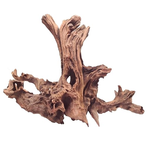 WDEFUN Natural Driftwood for Aquarium Decor, 1-Piece 13''-17'' Large Driftwood for Decorations on Fish Tank, Reptiles Bearded Dragon Accessories or Air Plants - size: Mopani driftwood （13-17 inch pack of 1）