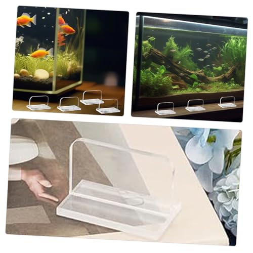 6pcs Aquarium Lid Handle Clear Acrylic Grip for Fish Tank Covers Replacement Parts for Aquariums Stable and Easy Installation and Reusable Fish Tank Supplies