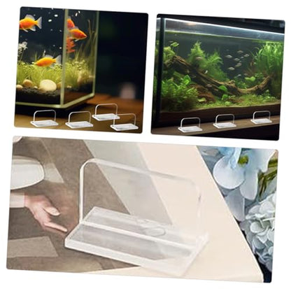 6pcs Aquarium Lid Handle Clear Acrylic Grip for Fish Tank Covers Replacement Parts for Aquariums Stable and Easy Installation and Reusable Fish Tank Supplies