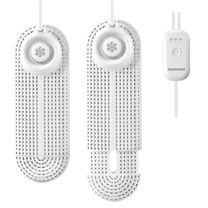 Electric Boot Dryer, Shoe Warmer with IC Controller, Footwear Travel Dryers Silent with 3/6/9 Hours Timer - color: White Pro