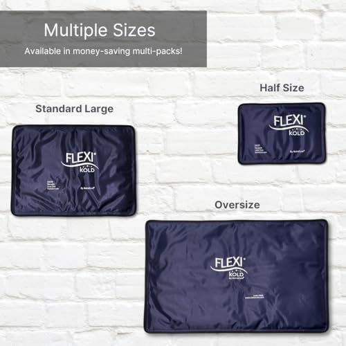 2 FlexiKold Gel Ice Packs (Standard Large: 10.5" x 14.5") - Reusable Cold Pack for Injuries, for Back Pain Relief, Migraine Relief Pad, After Surgery, Postpartum, Headache, Shoulder - 6300-COLD 2PK - size: Large (Pack of 2)