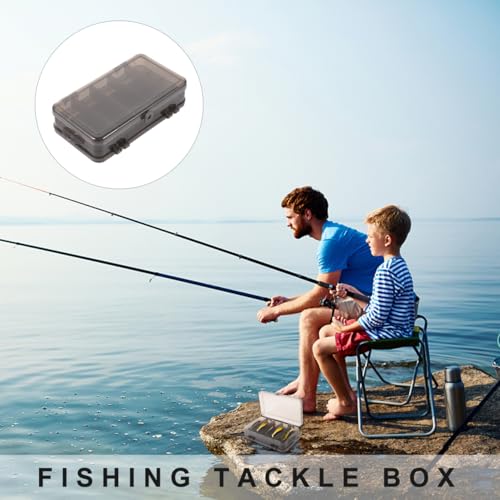 ibasenice 1pc Double-side Fishing Supplies Storage Box Outdoor Fishing Lures Container Removable Inserts Space-saving Design for Easy Organization and Transport