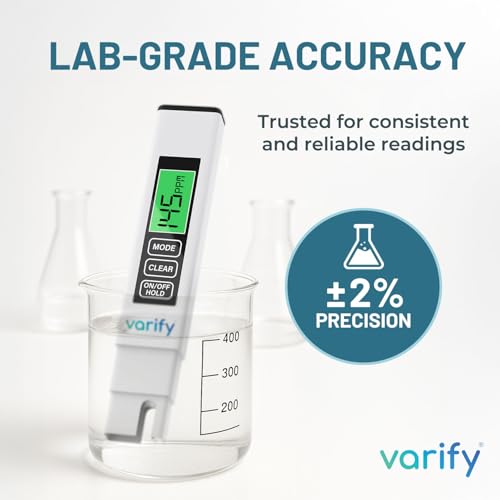 4-in-1 TDS Meter Digital Water Tester for Drinking Water | Accurate 0–9990 PPM EC & Temp Readings | Ideal for RO Systems, Aquariums, Pools – Built for Professionals, Easy for Anyone (2-Pack) - size: 2 Pack