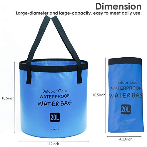 Collapsible Bucket 5 Gallon, Multifunctional Portable Folding Bucket Water Container Wash Basin for Camping Fishing Hiking Traveling Backpacking Outdoor Survival Gardening Car Washing - color: Blue