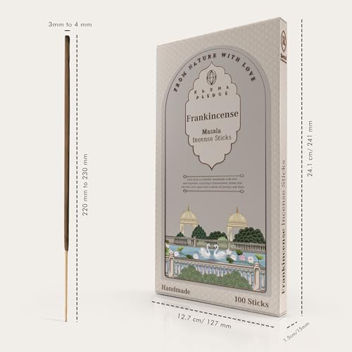 KarmaPledge Frankincense & Myrrh Incense Sticks, Burn Time 45-60 Min, 100 Sticks - color: Frankincense & Myrrh, size: 100 Masala Sticks